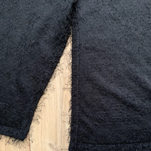 EUC Black Eyelash tunic knit vest cardigan - Picture 5 of 10